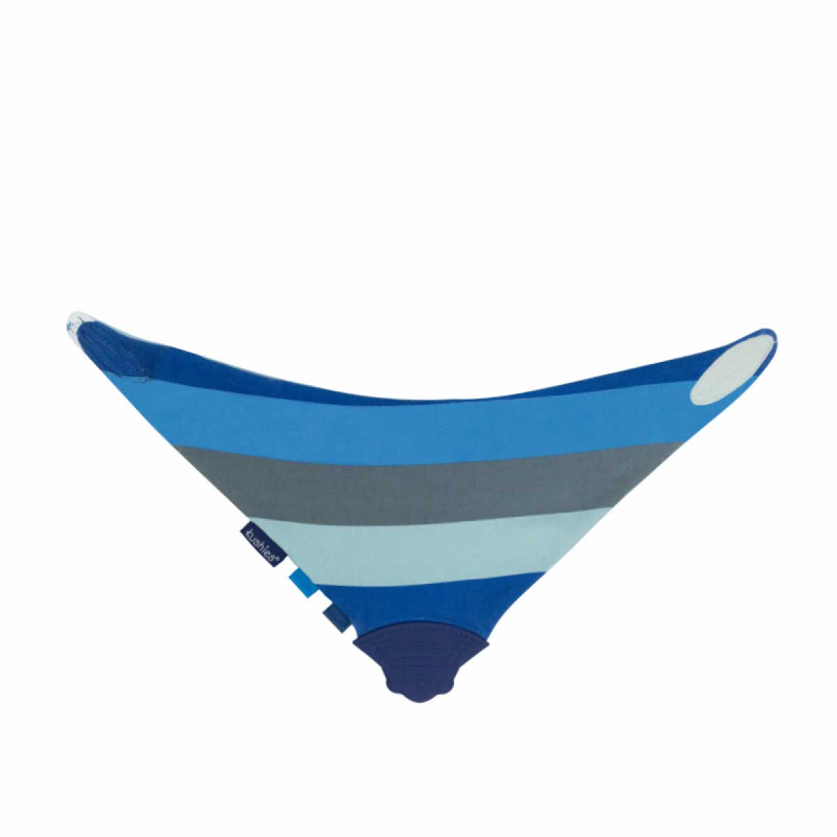 KUSHIES 二合一口水肩連食品級牙膠 藍色橫間