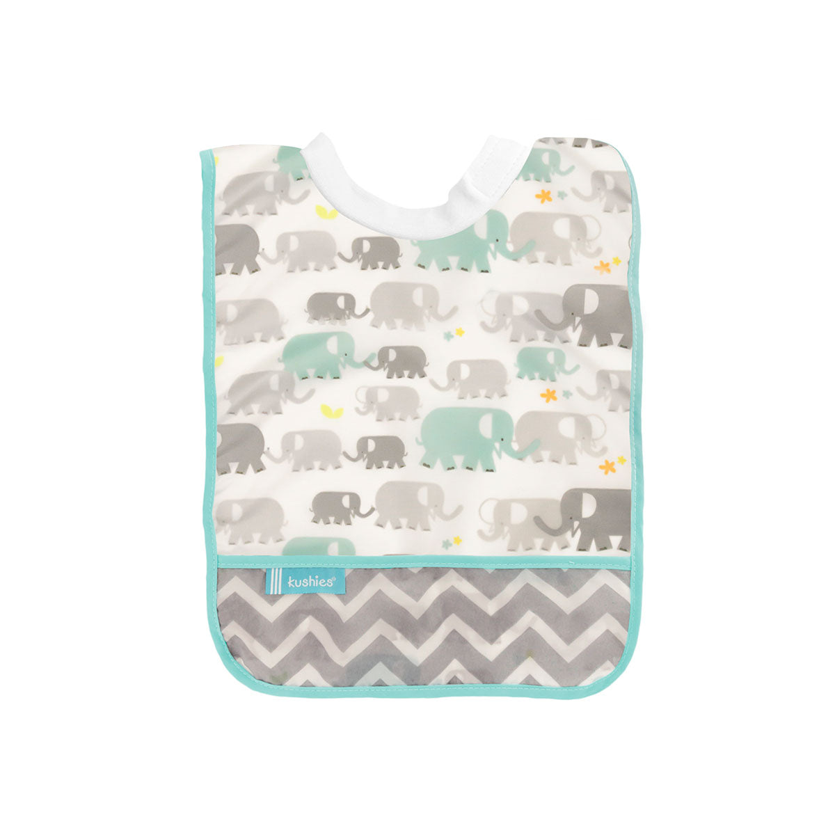 KUSHIES Rib-Neck Waterproof Bib Infant-Toddler (For 12 months+) 4 patterns available