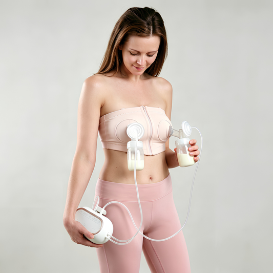 mèbé Adjustable Hands Free Pumping Bra - Pink