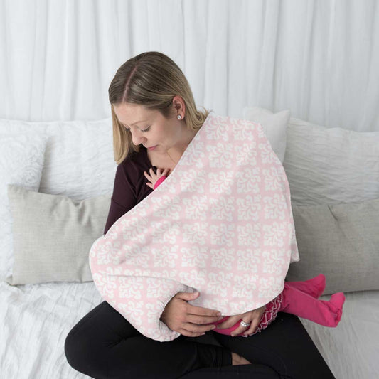 KUSHIES GoPillow 可穿戴式母乳喂哺枕連毯子 粉紅色