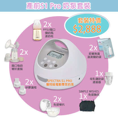 Conﬁnement Period S1 Pro Breast Pump and Accessories Set