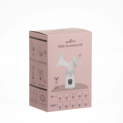 【NEW】SPECTRA Wide Accessory Kit with PP Milk Storage Bottle 160ml and Size S Natural Silicone Teat (24/28mm)