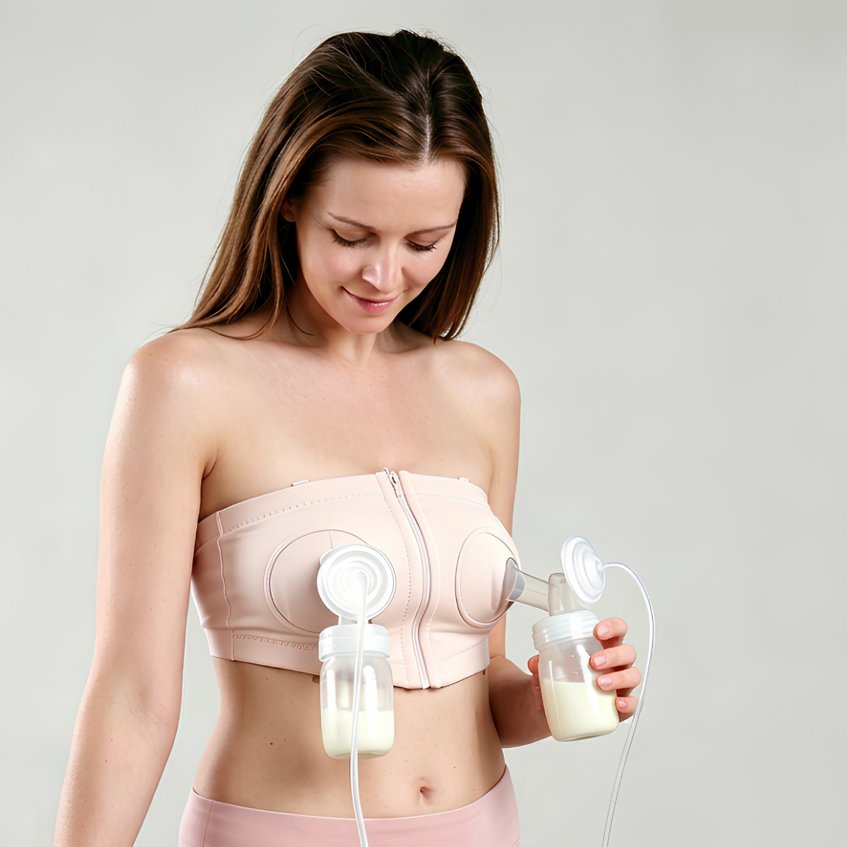 mèbé Adjustable Hands Free Pumping Bra - Pink